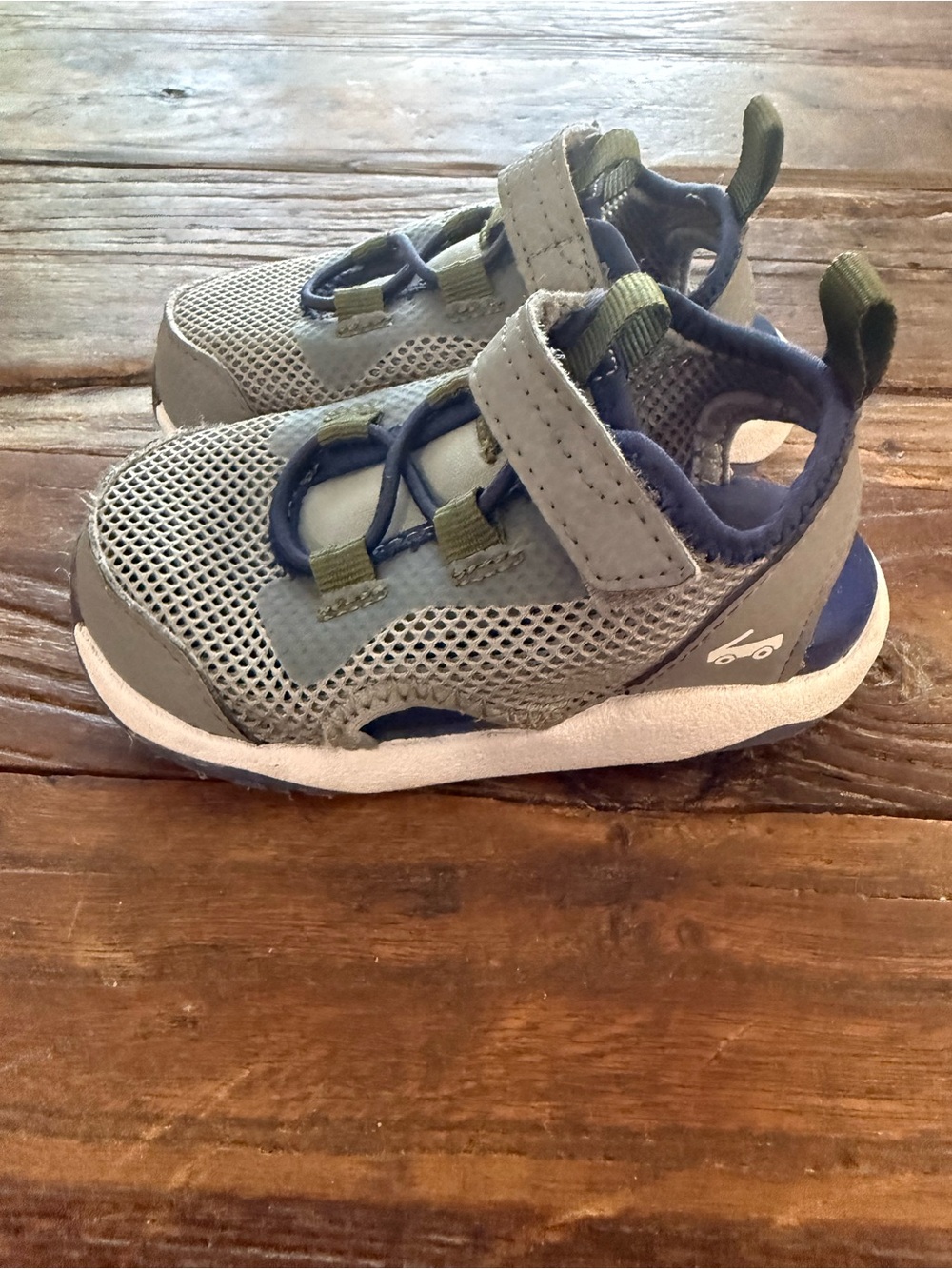 See Kai Run Kids Avery Breathable Grey & Navy Athletic Sandals